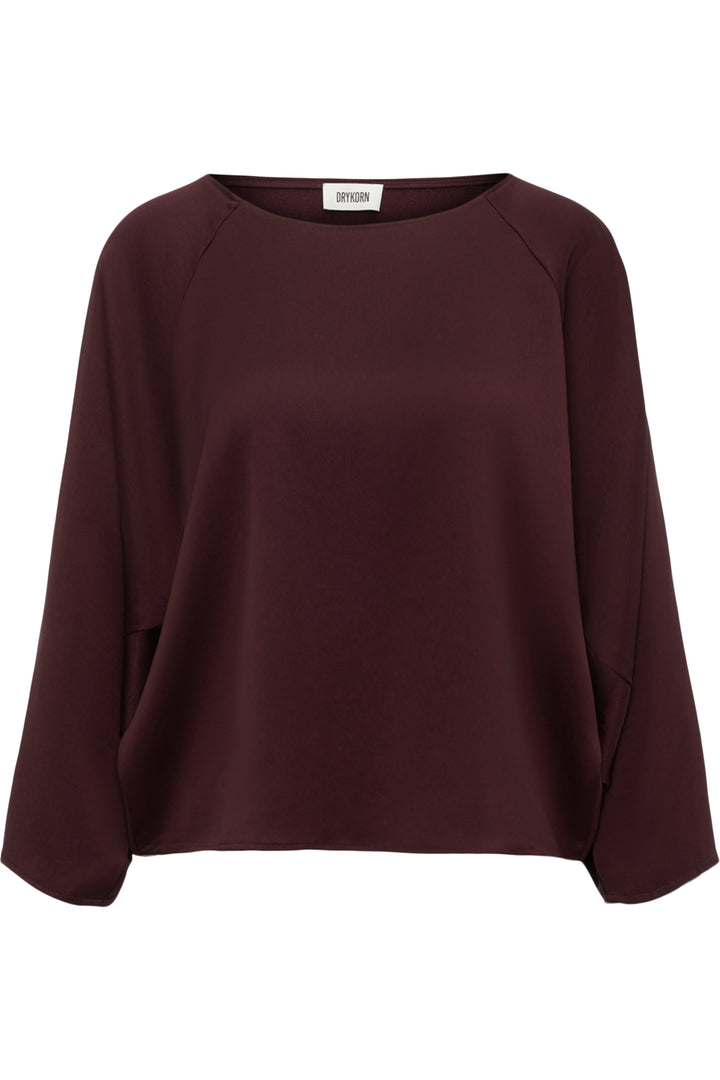 Bluse-Drykorn-Nialini-Rot-Raglanaermel