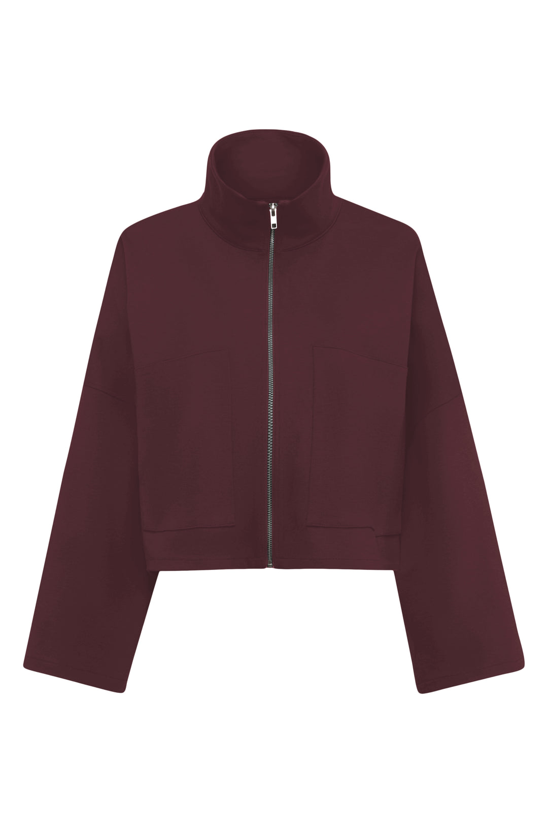 Jacke- Drykorn- ELSTOW-bordeaux-Stehkragen-Zip-zwei Taschen