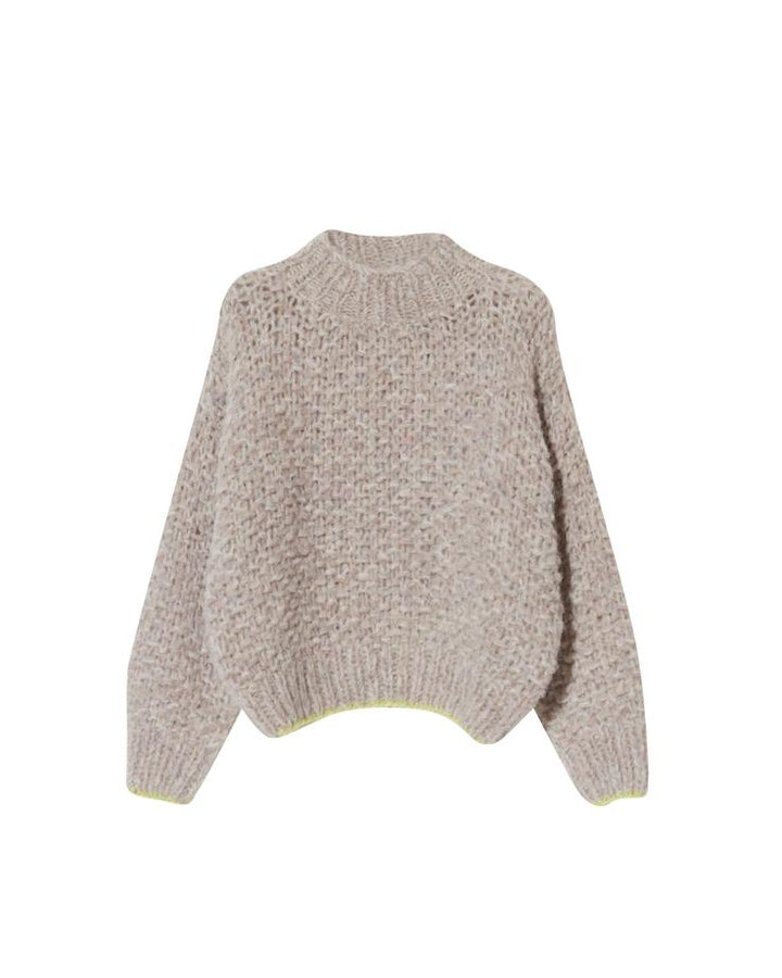 Pullover Maiami Fleecy Alpaca Pearl Turtelneck