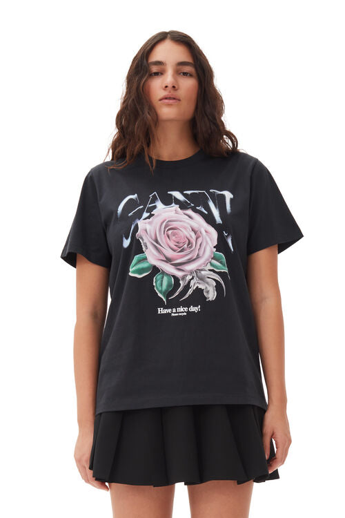 T-shirt Ganni Basic Jersey Rose