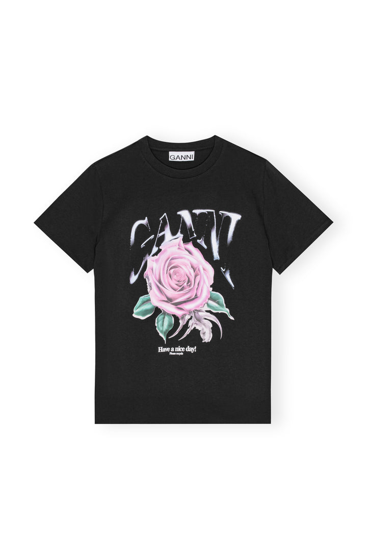 T-shirt Ganni Basic Jersey Rose