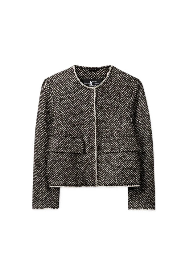 Jacke Luisa Cerano in Fischgrat Tweed