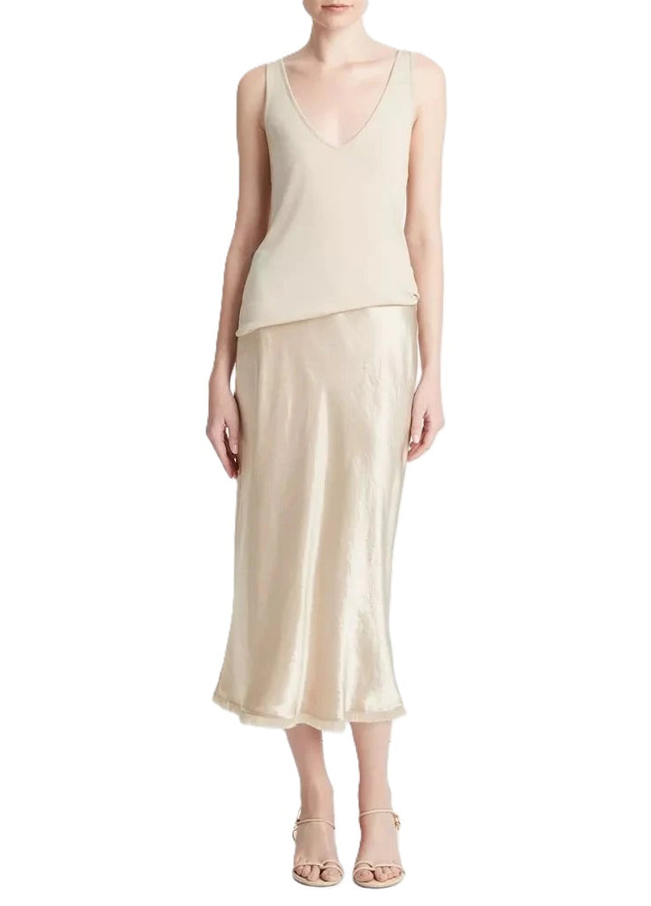 Vince-Rock-FRAY-EDGE-BIAS-SKIRT-beige