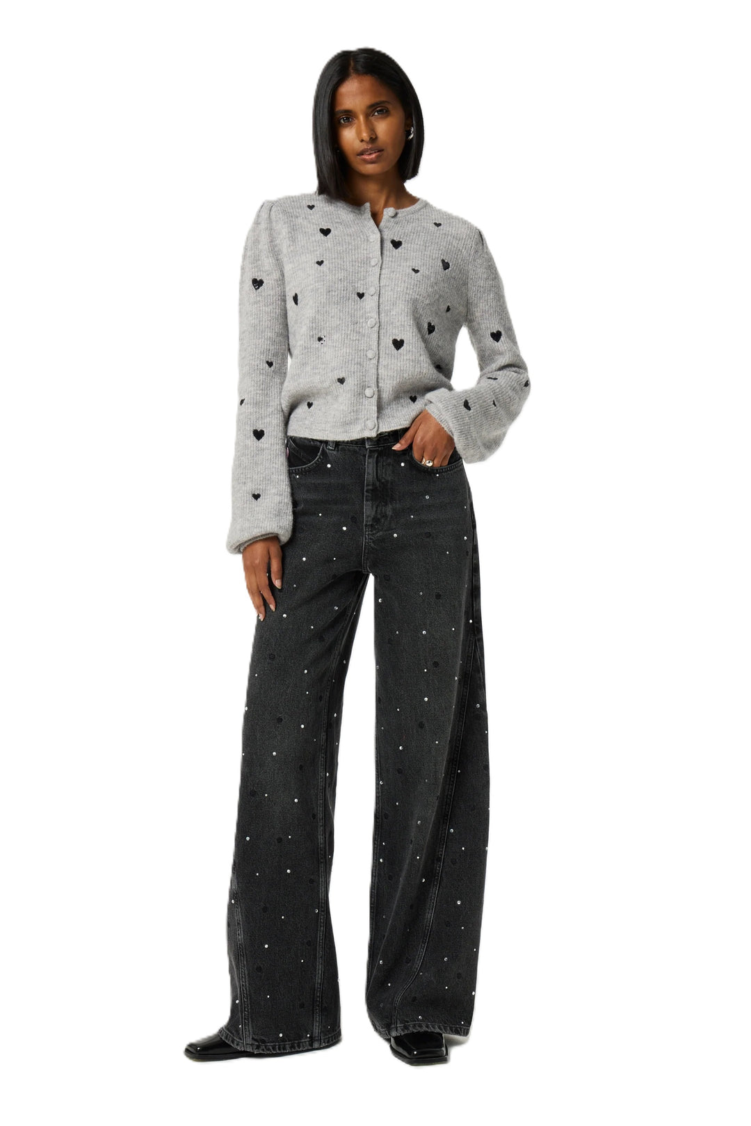 Jeans Bonnie Wide Leg - Rhinestone