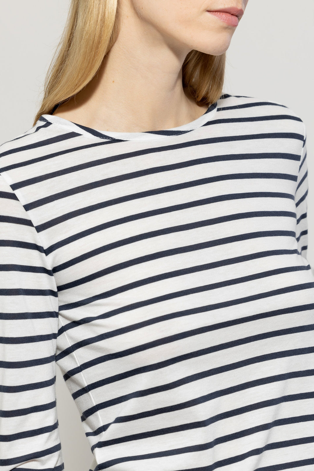 Shirt-Luisa-Cerano-Ringel-Rundhalsshirt-schwarz-weiss