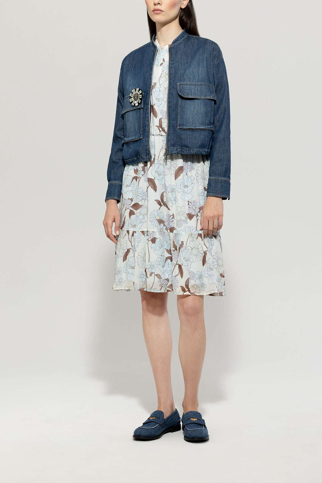 Bluse Luisa Cerano Denim-Blouson