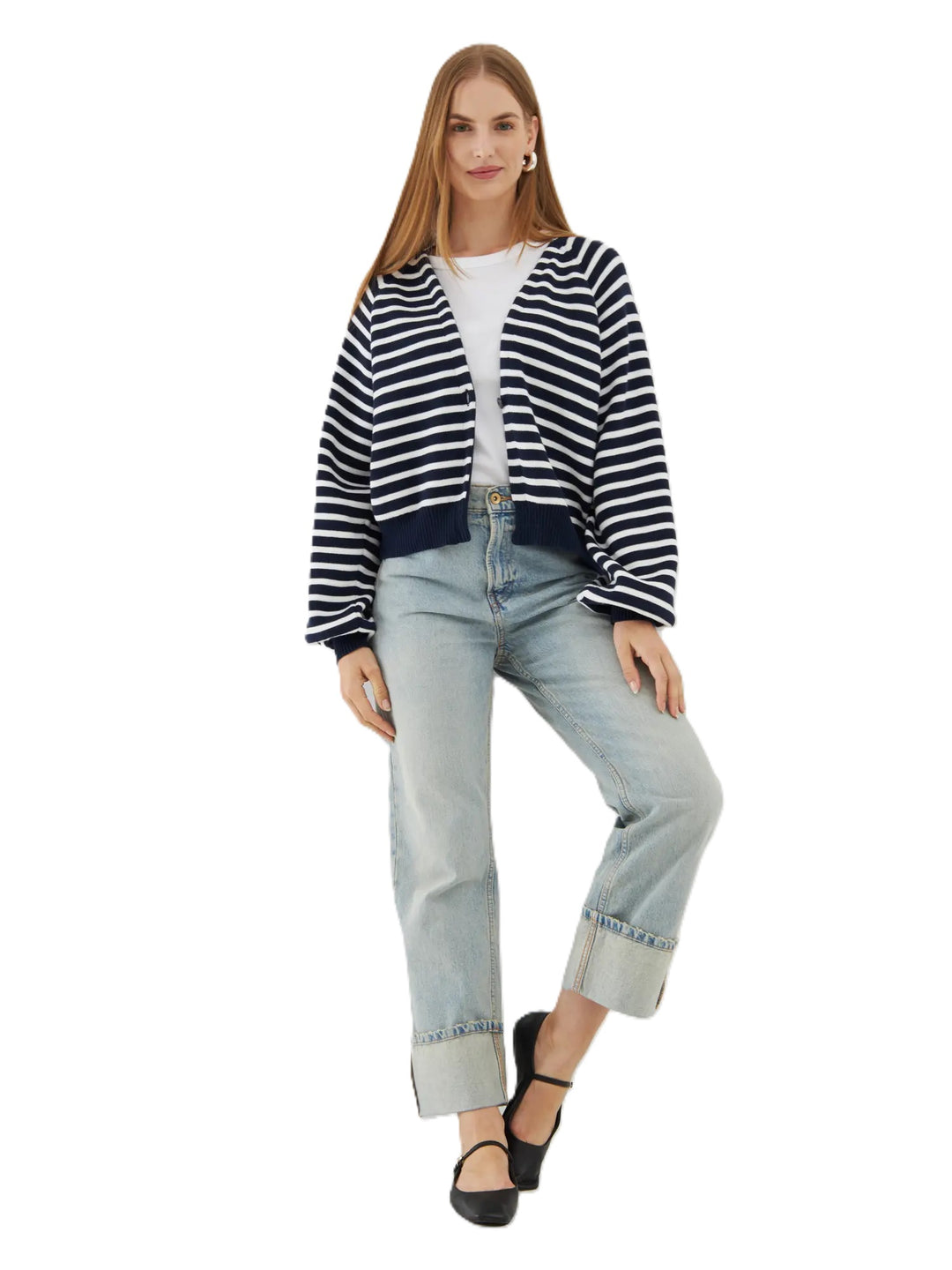 Strickweste SoSUE Antonia stripe short cardigan