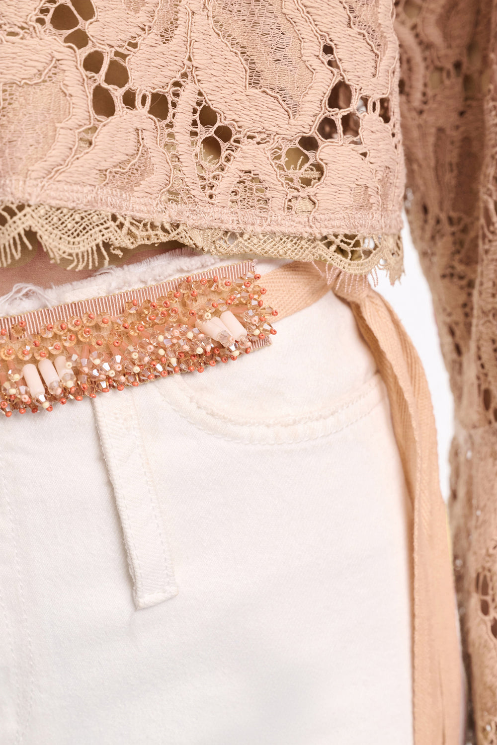 Gürtel-Dorothee Schumacher-Grosgrain Embroidery- burnt tan-Schmucksteine