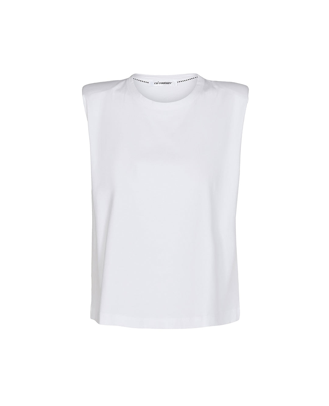 Shirt Eduarda von Co'Couture mit Schulterpolster und einen kastigen Schnitt in weiß