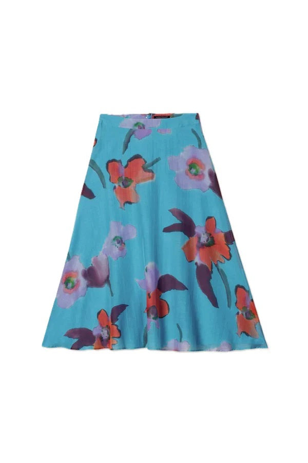 Rock-Luisa-Cerano-Bahnenrock- Hibiskus-Print