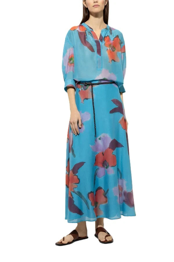 Rock-Luisa-Cerano-Bahnenrock- Hibiskus-Print