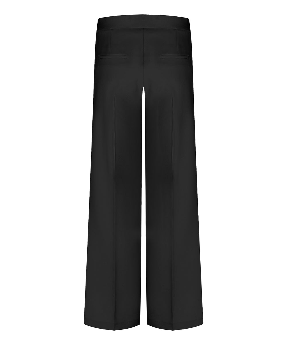 Hose-Cambio-Ava-black-gerade geschnitten-Gummizug