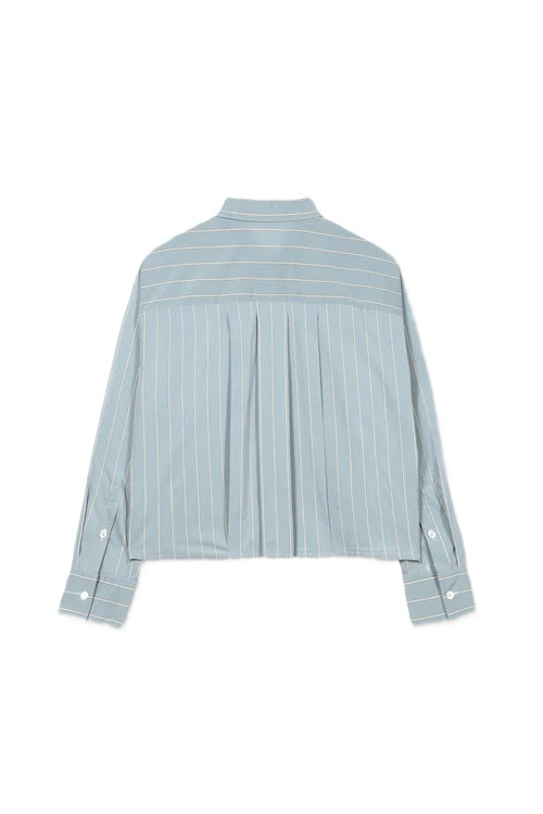 Bluse-Luisa Cerano-boxy Schnitt-Streifen-große Tasche