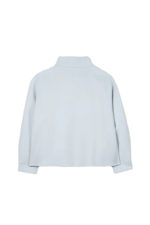 Doubleface Hemdjacke-Luisa Cerano-eisblau-Riegel