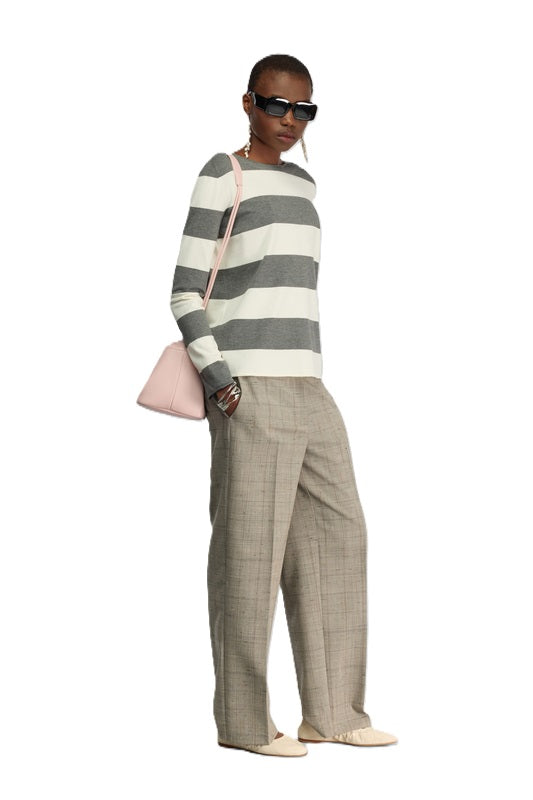 Pullover-Semicouture-Grau-Weiss-Maglia-Eleonora