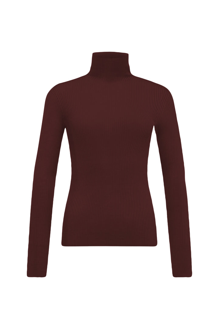 Pulli-Drykorn-Inari-Rot-Rollkragen