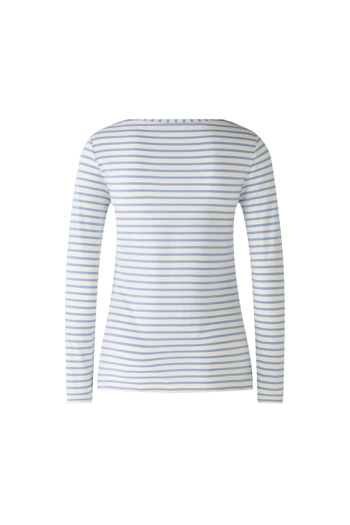 Shirt-Oui-Sumiko-Langarm-Weiss-Blau-Streifen
