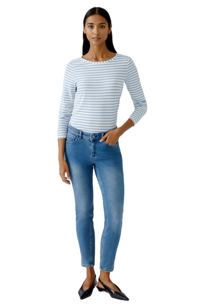 Shirt-Oui-Sumiko-Langarm-Weiss-Blau-Streifen