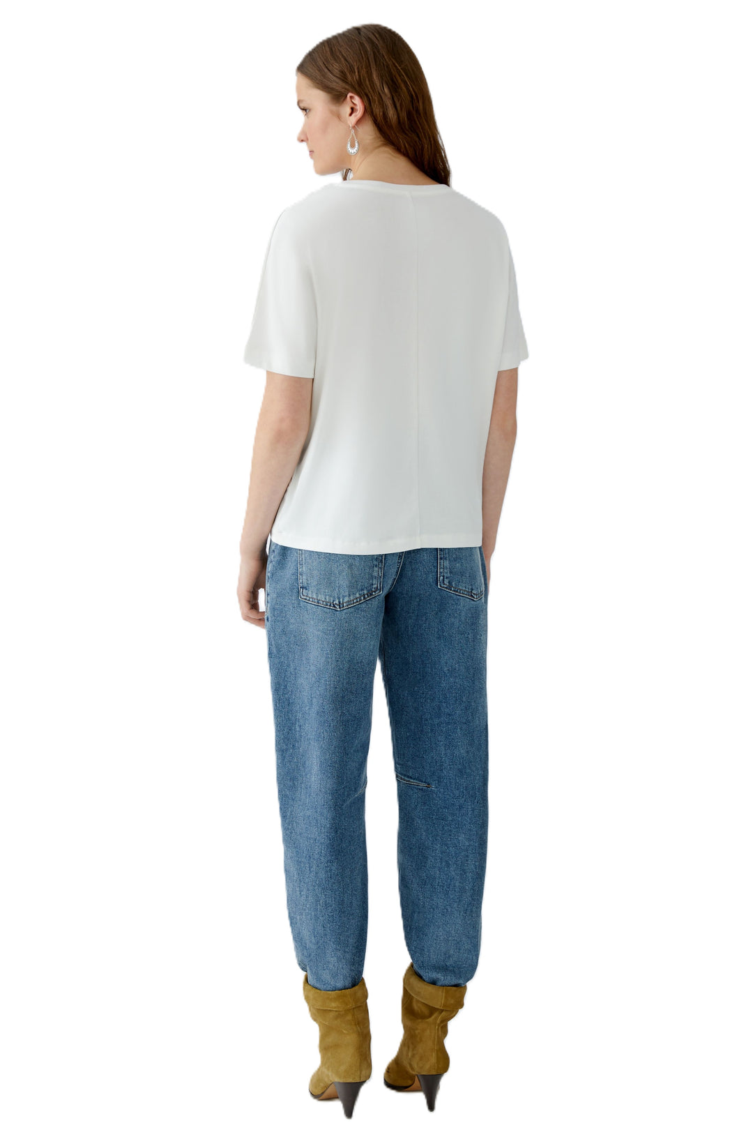 T-Shirt-Oui-Cloud-Dancer-Weiss-Blau-Frau-Muster