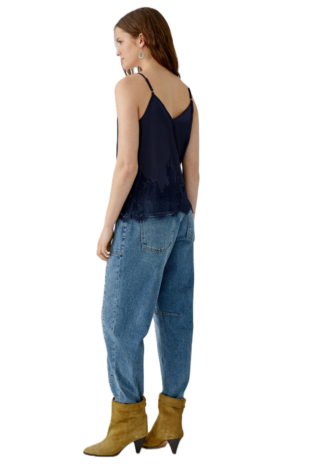 Top-Oui-Spitzentop-Dunkelblau