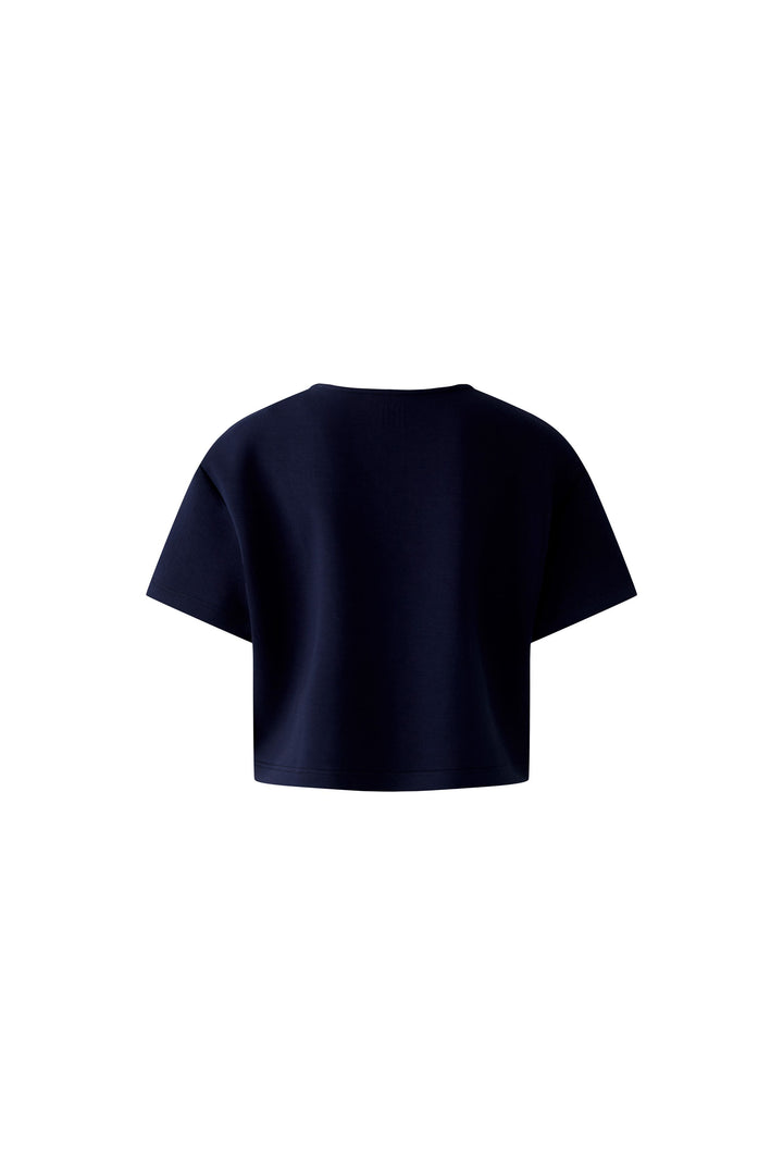 Sweatshirt-Oui-Dunkelblau-Kurzarm