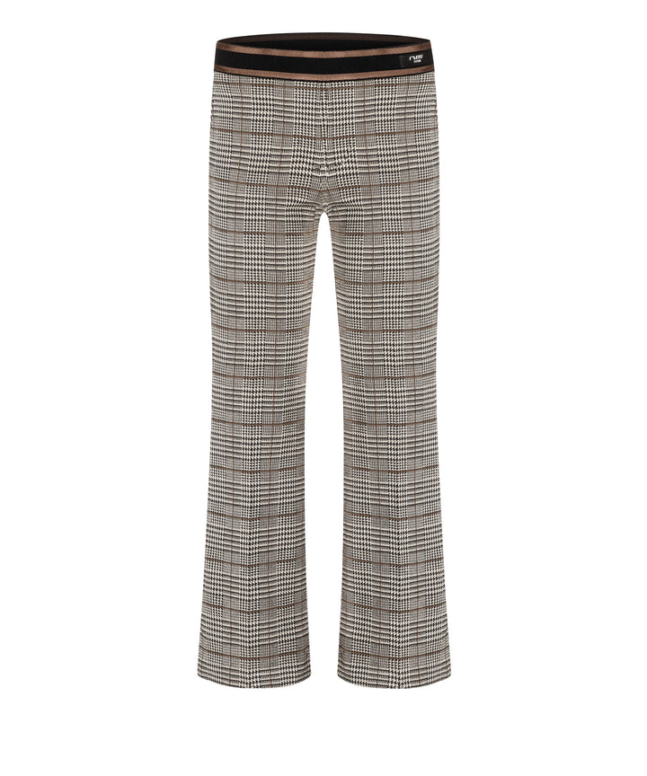 Hose-Cambio-Francoise cropped-kariert-Gummibund-Eingriffstaschen 