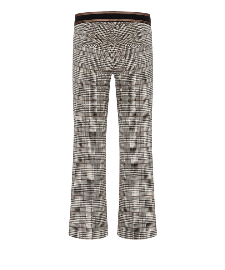 Hose-Cambio-Francoise cropped-kariert-Gummibund-Eingriffstaschen 