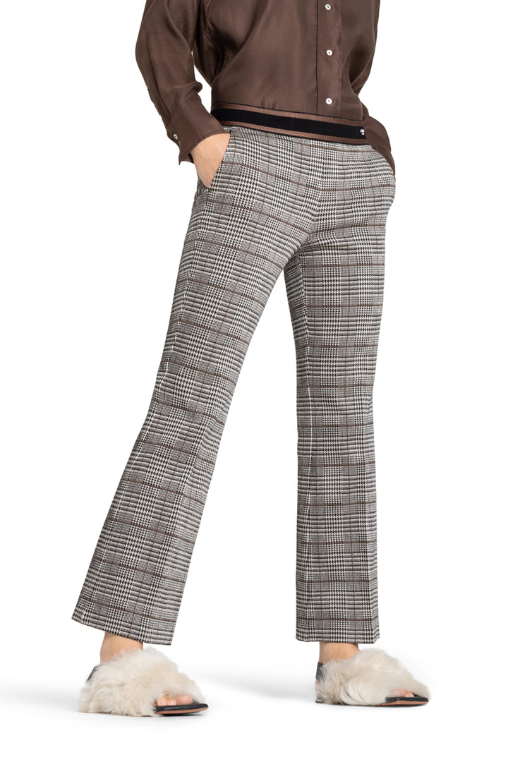 Hose-Cambio-Francoise cropped-kariert-Gummibund-Eingriffstaschen 