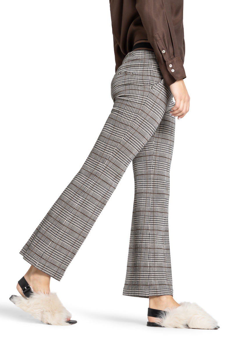 Hose-Cambio-Francoise cropped-kariert-Gummibund-Eingriffstaschen 