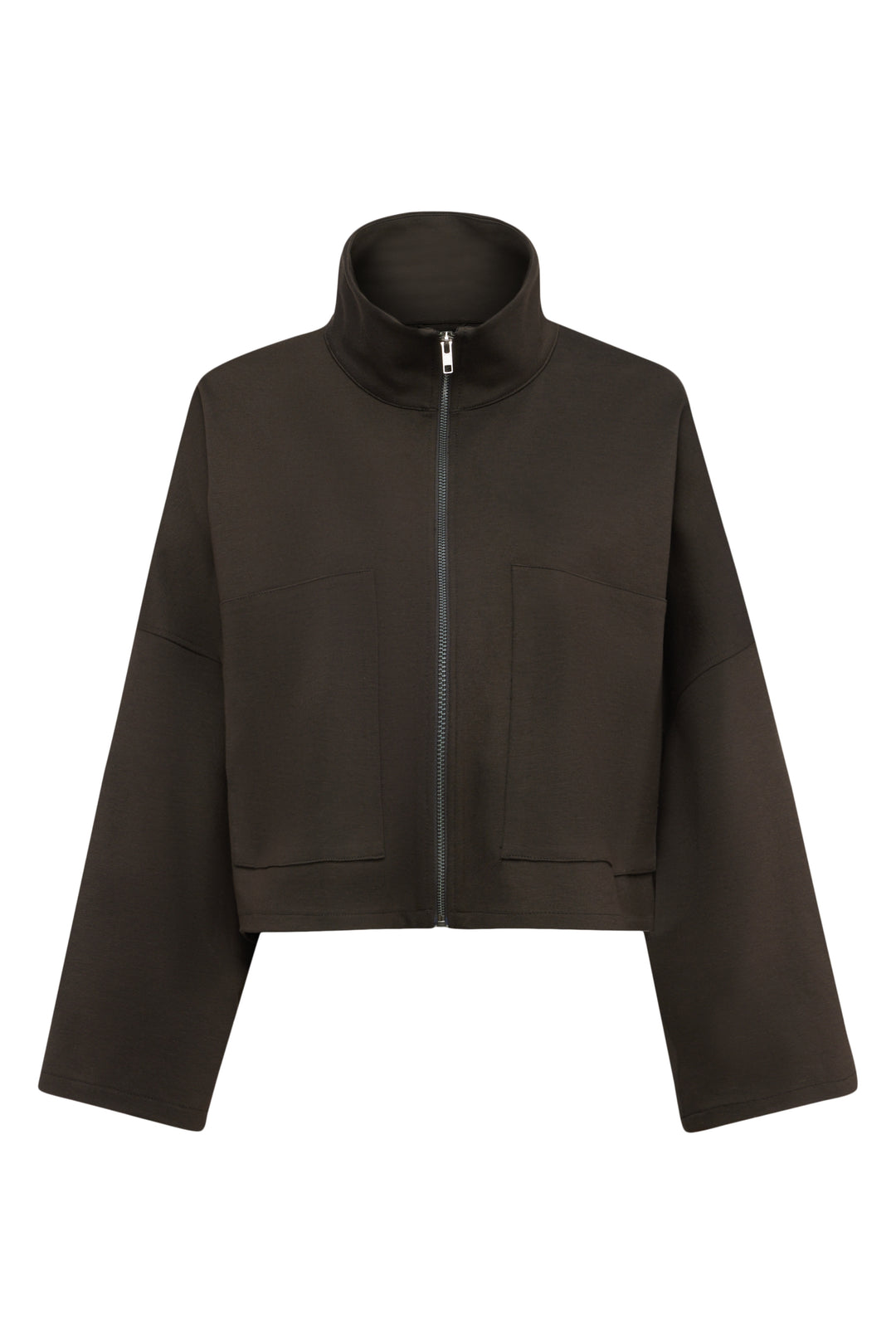 Jacke- Drykorn- ELSTOW-braun-Stehkragen-Zip-zwei Taschen 