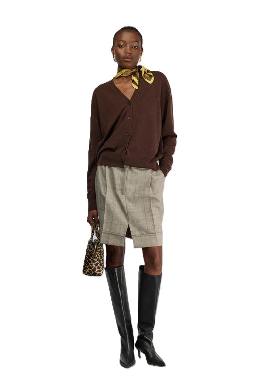 Strickjacke-Semicouture-Cardigan-Wendy-Braun-Knoepfe-Cardigan-Brownie