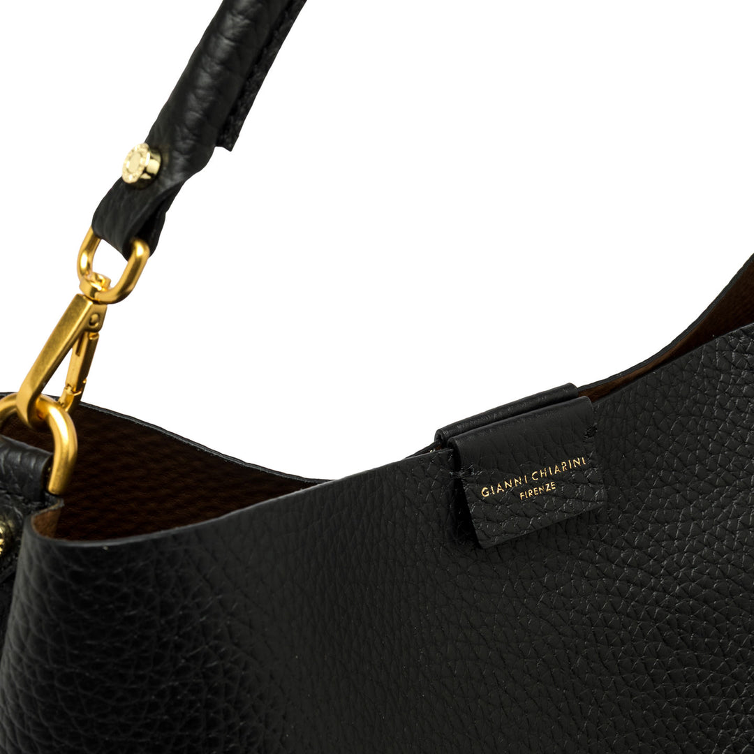 Tasche-Gianni-Chiarini-ARETHA-Doppeltes Leder-Maxi-Narbung-schwarz