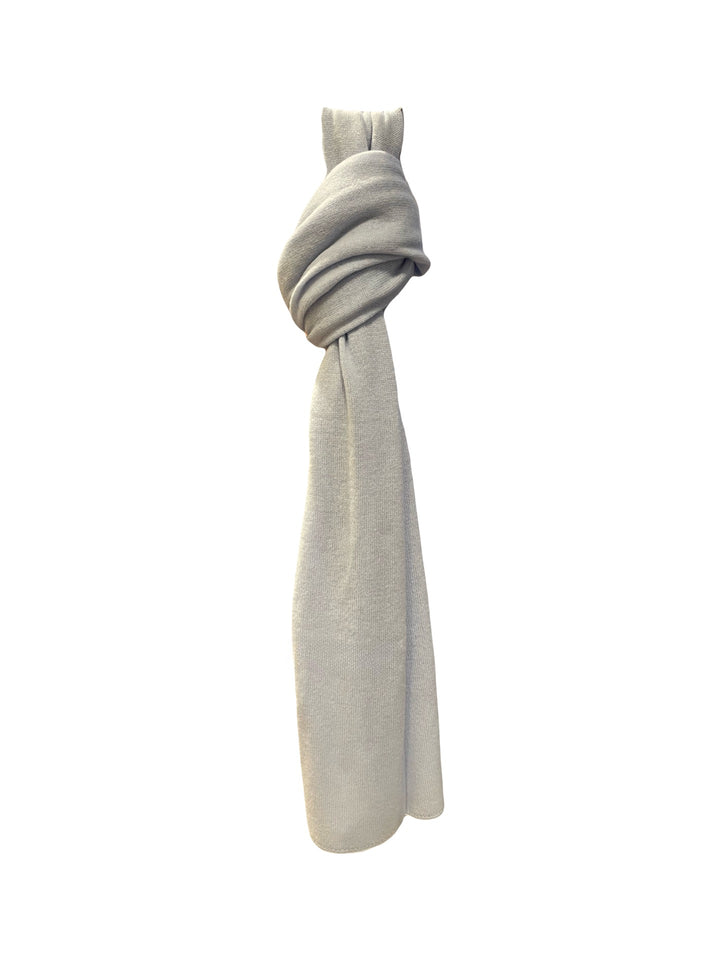 Schal-FFC-Klassisch-Glattstrick-Cashmere-Eckig-Hellgrau