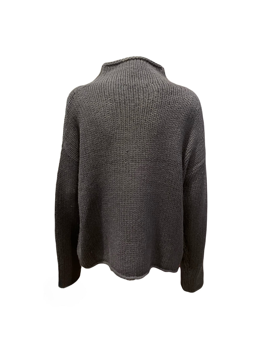Pulli-FFC-Stehkragen-Laessig-Navy-Strickpullover-Dunkelblau