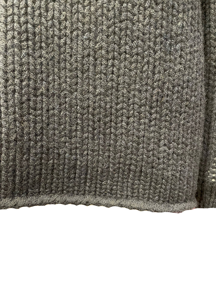 Pulli-FFC-Stehkragen-Laessig-Navy-Strickpullover-Dunkelblau