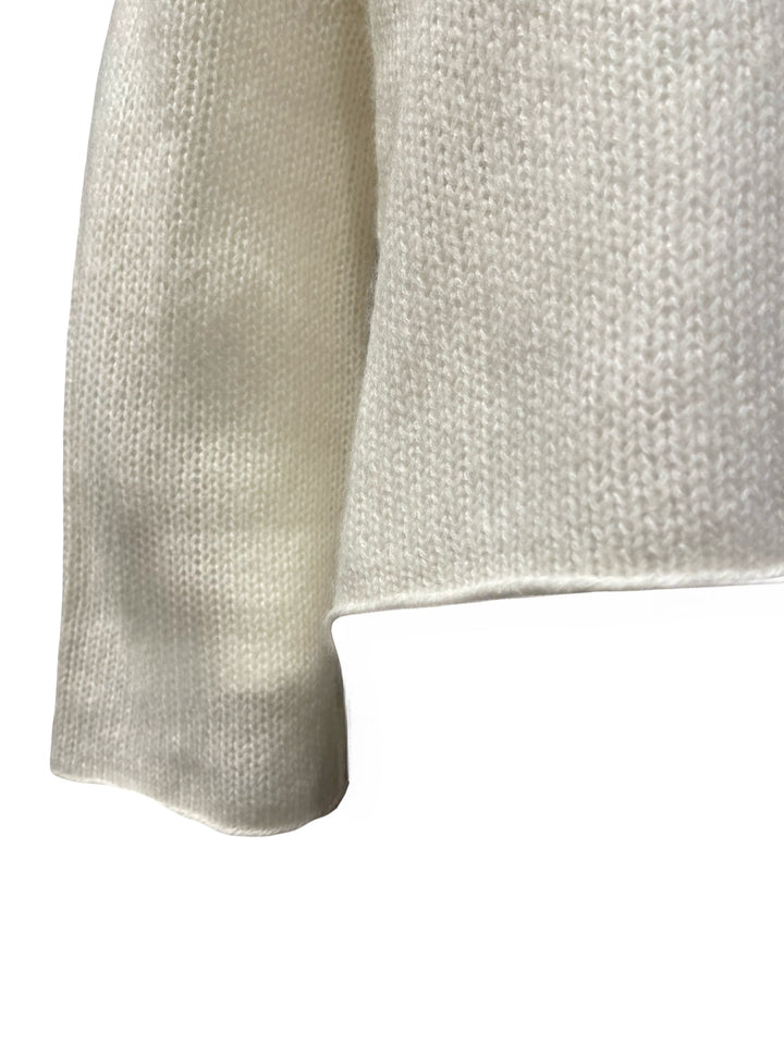 Pulli-FFC-Stehkragen-Lockerer-Strick-Strickpullover-Cashmere-Beige