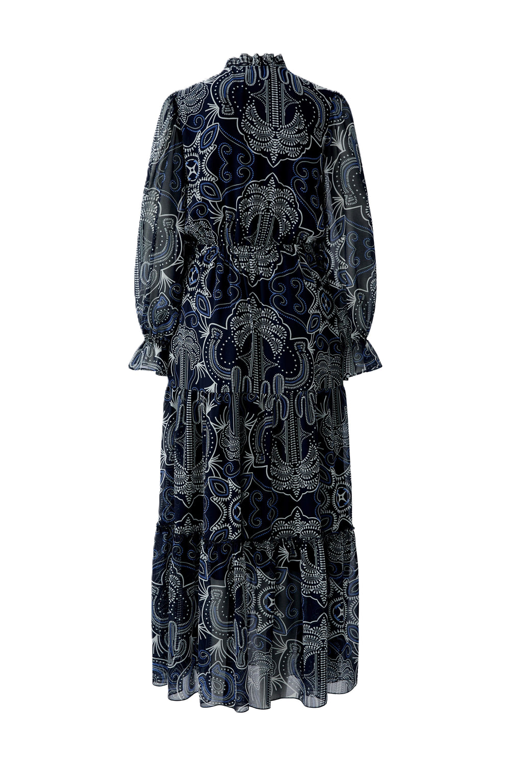 Kleid-oui-Maxidress-Bund-Dunkelblau-Muster