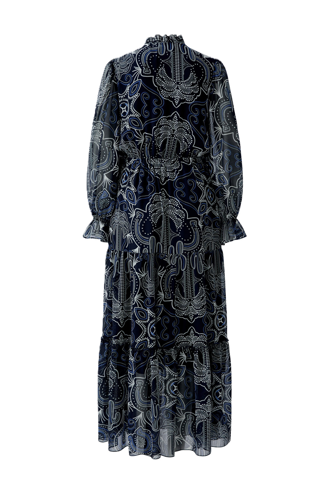 Kleid-oui-Maxidress-Bund-Dunkelblau-Muster