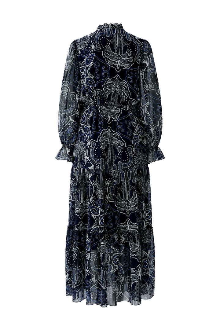 Kleid-oui-Maxidress-Bund-Dunkelblau-Muster