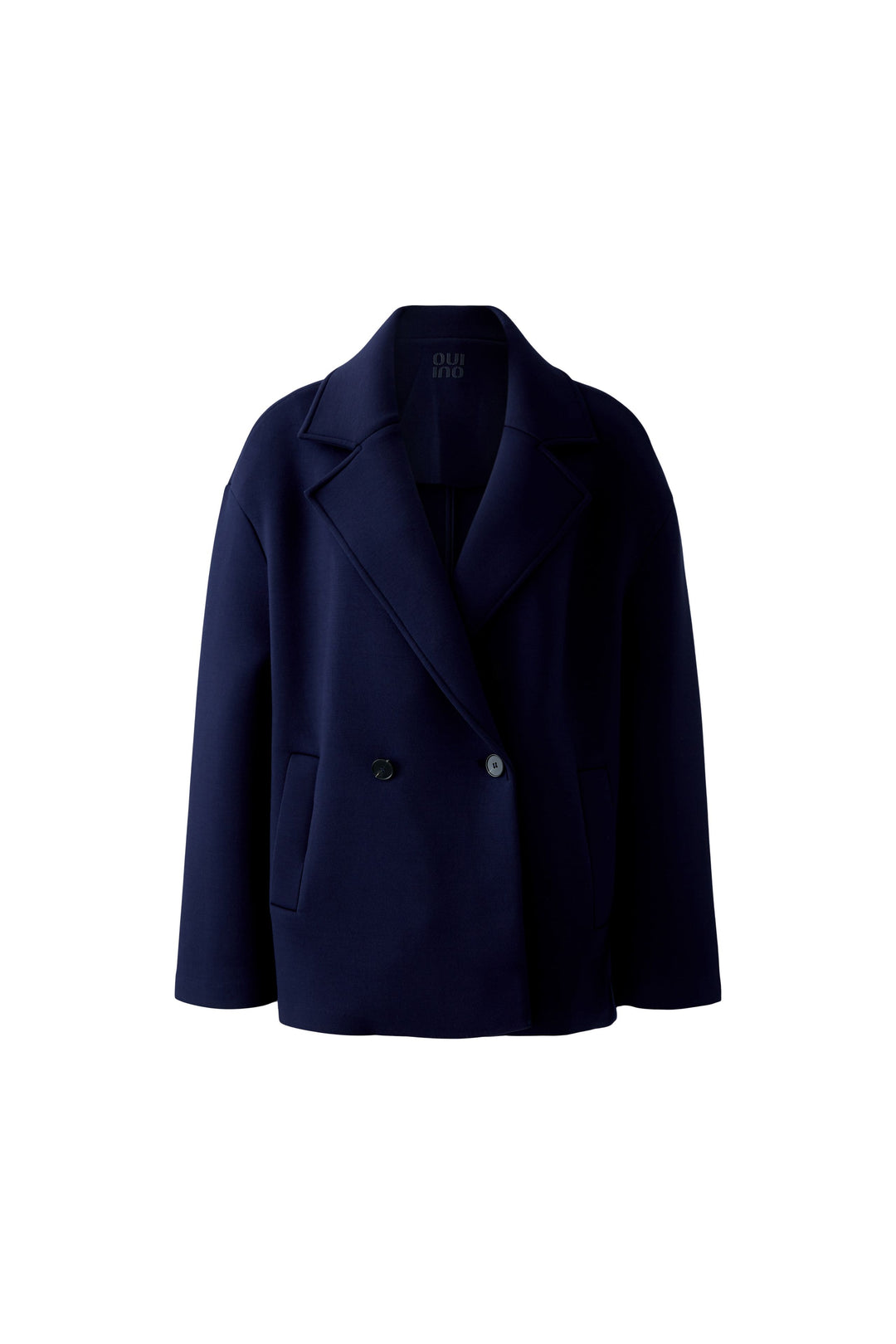 Jacke-oui-cabanjacke-Revers-Kragen-Dunkelblau-Knoepfe