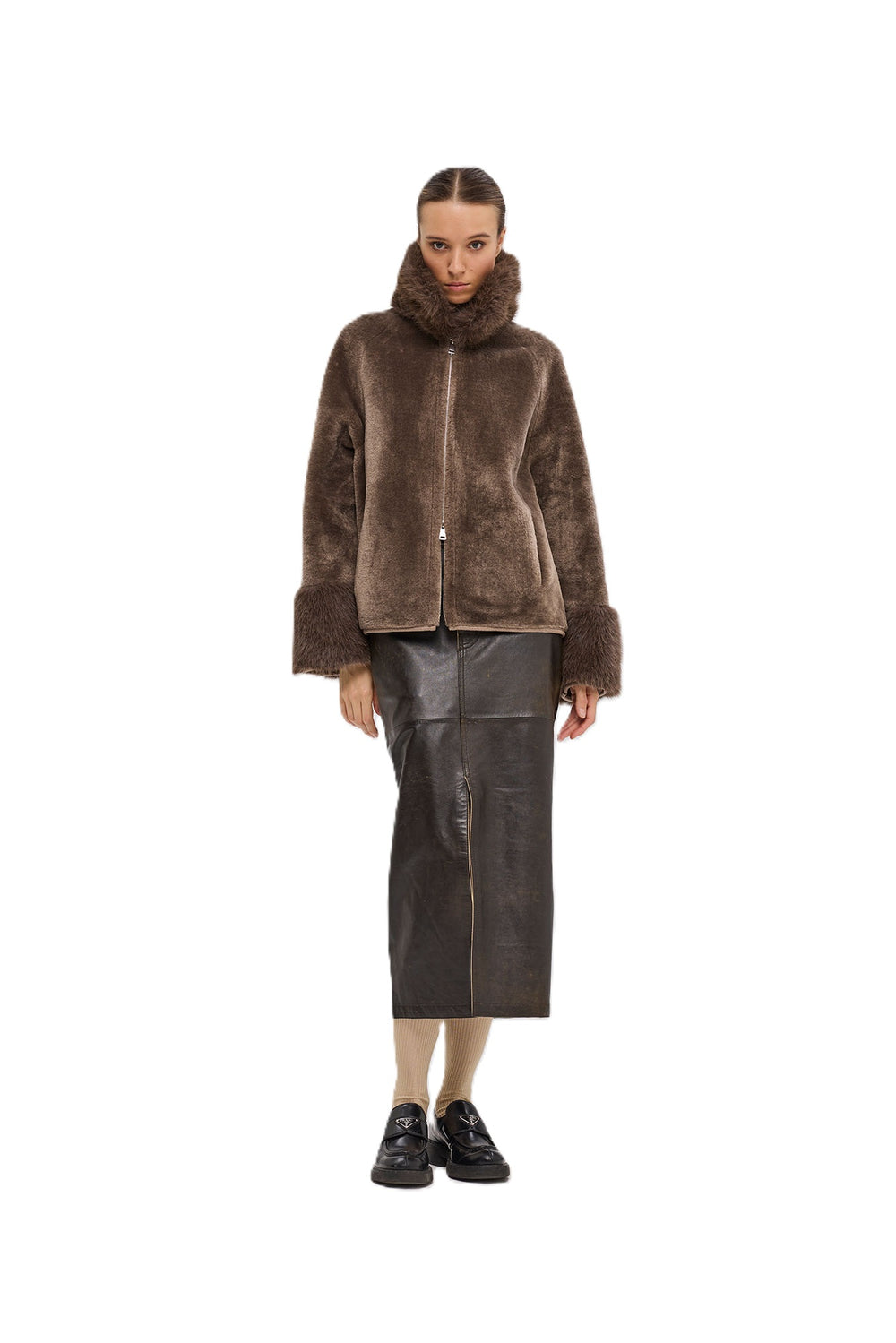 Jacke-pride to be- Hannah- braun-Kunstfell-Fake Fur
