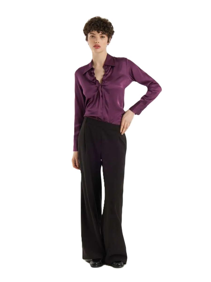 Bluse-SoSue-Ella-Shiny-Glanz-Raffung-bordeaux