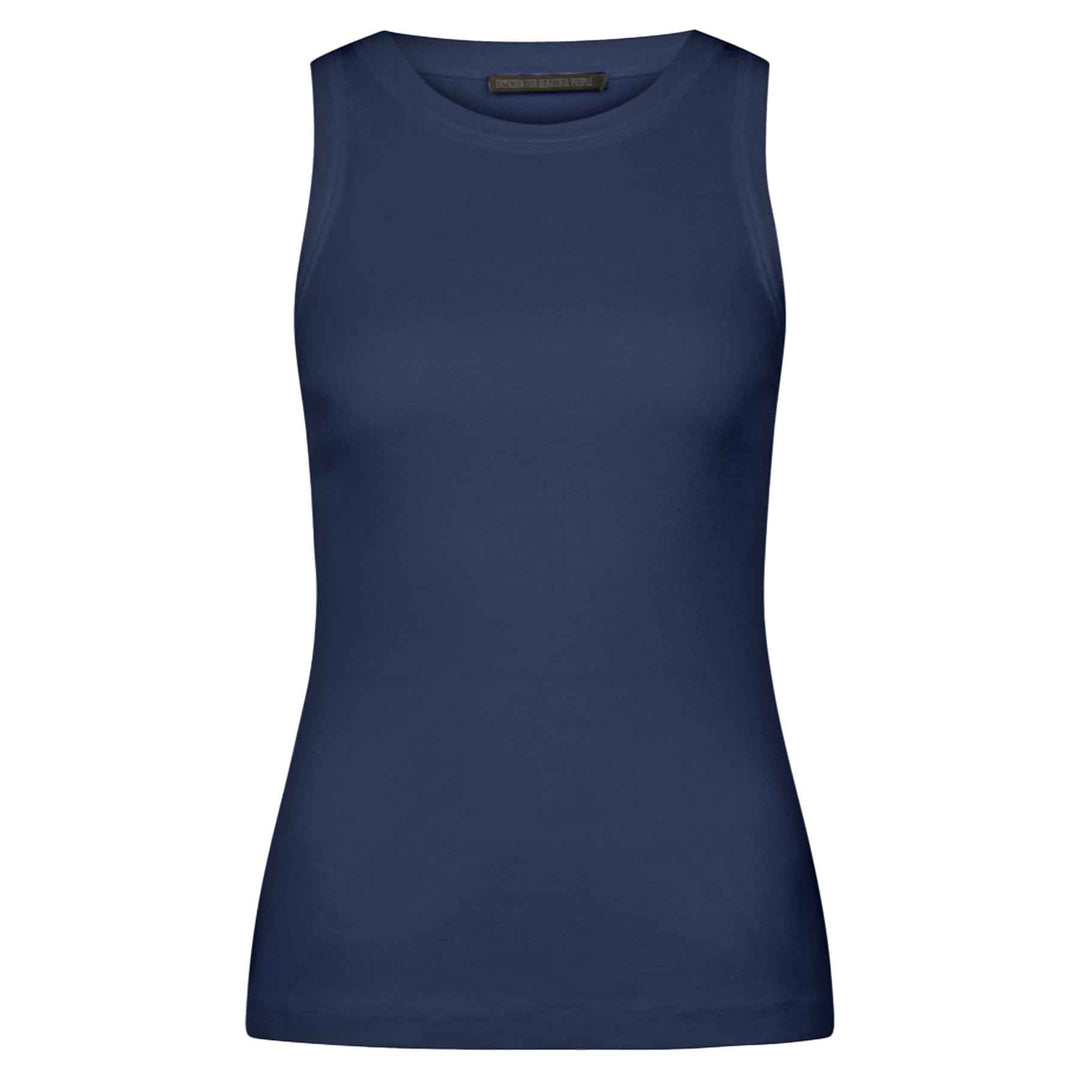 Drykorn-Olina-blau-Rippe-Tanktop