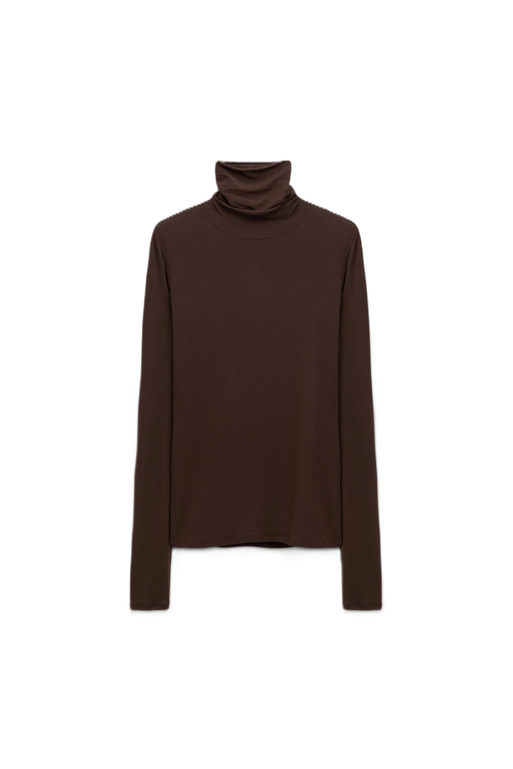 Longsleeve-Dorothee-Schumacher-Chic-Comfort-Rollkragen-braun