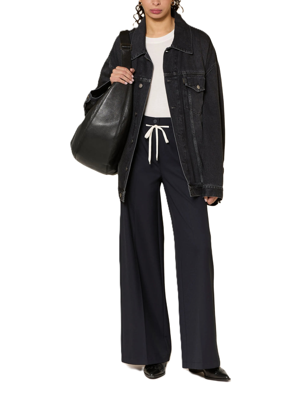 Hose-Cambio-Adrienne-Darkest-Blue-Weisser-Bund