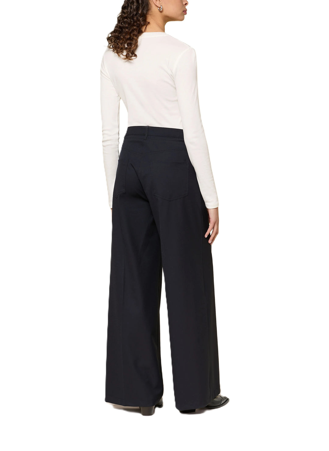 Hose-Cambio-Adrienne-Darkest-Blue-Weisser-Bund