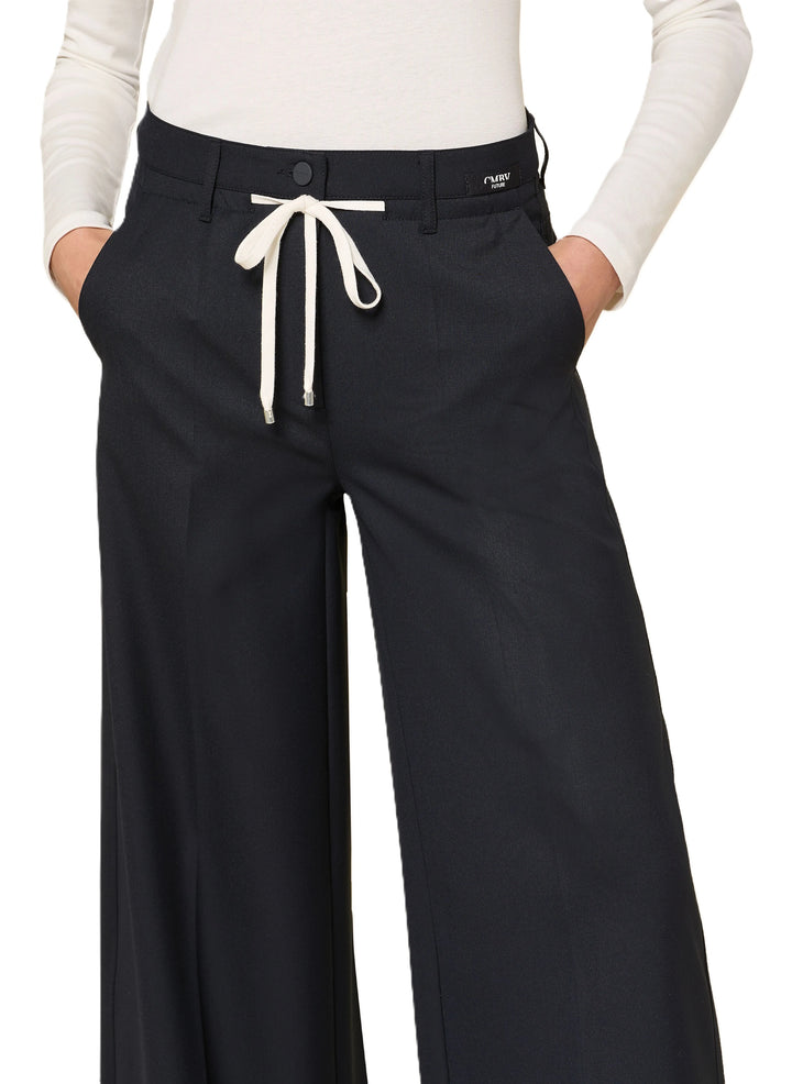 Hose-Cambio-Adrienne-Darkest-Blue-Weisser-Bund