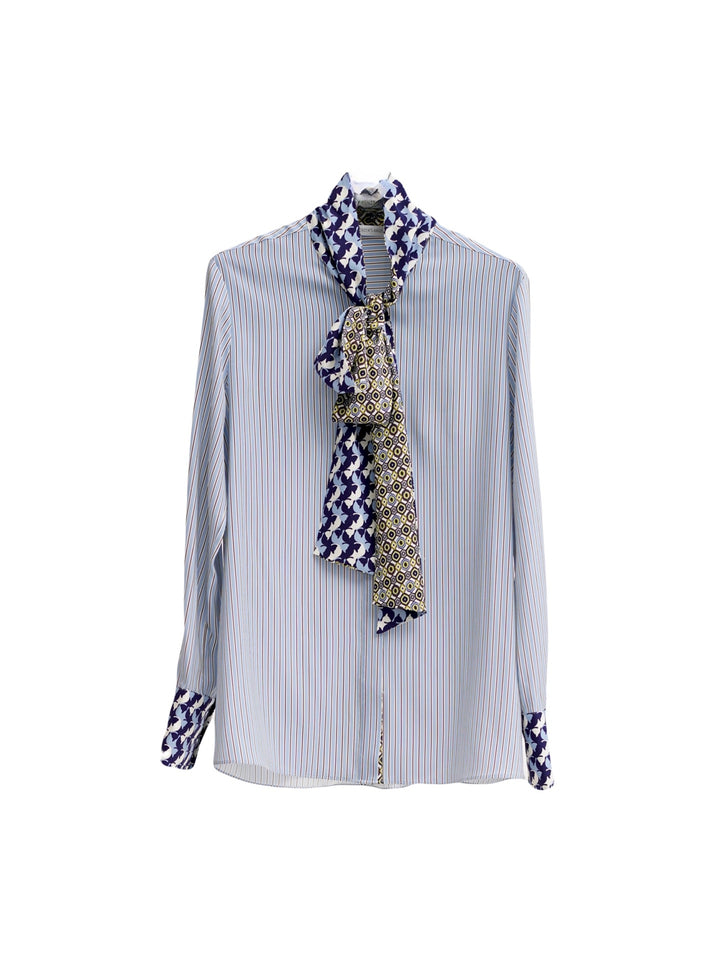 Bluse-Herzensangelegenheit-Muster-Streifen-Blau-weiß