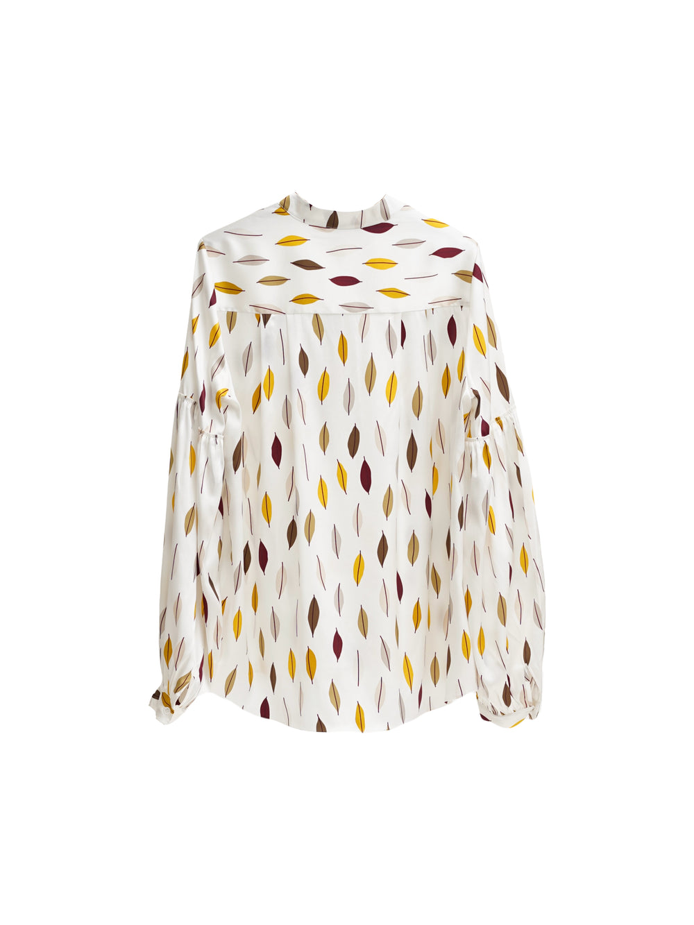 Bluse-Herzensangelegenheit-Muster-Blaetter-Gelb-Gruen-Braun