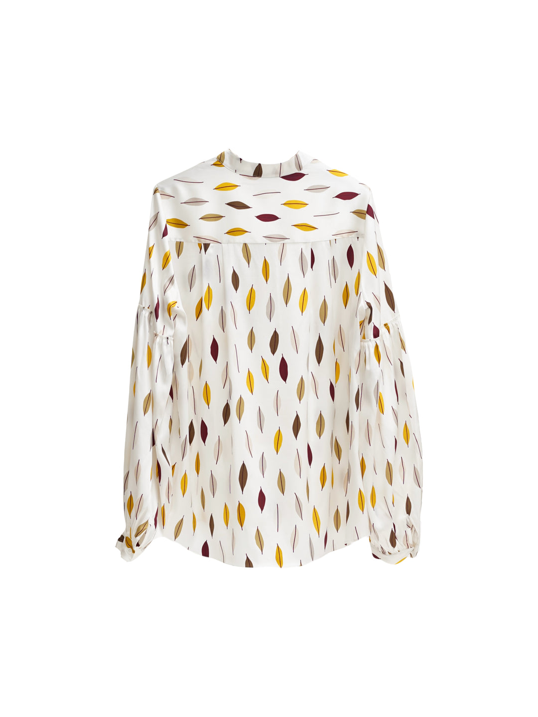 Bluse-Herzensangelegenheit-Muster-Blaetter-Gelb-Gruen-Braun